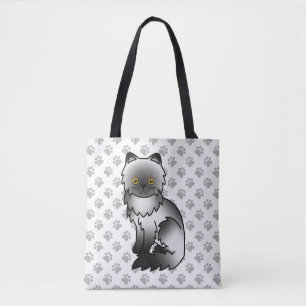 Rauchfarbene Perser-Süßkartoffelkatze & Pfoten Tasche