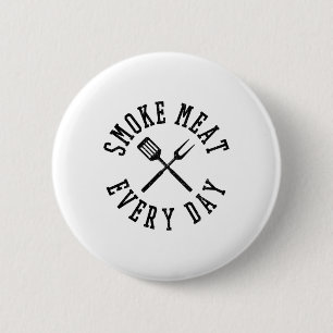 Rauchfleisch Alltägliches Shirt - Funny Grillen Gr Button