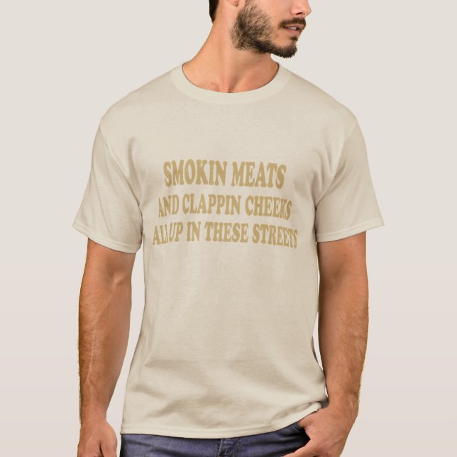 RAUCHFLEISCH UND KLAPPENKONTROLLEN T-Shirt (Vorderseite)