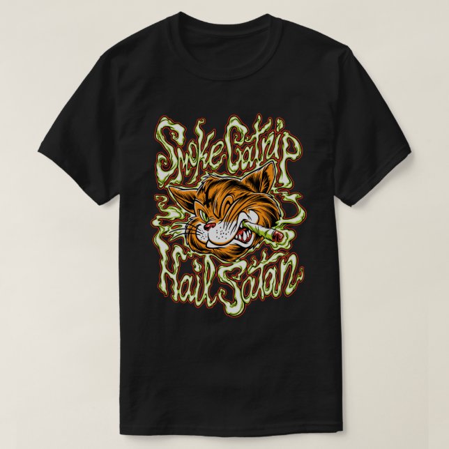 RAUCHKATNIP HAIL SATAN T-Shirt (Design vorne)