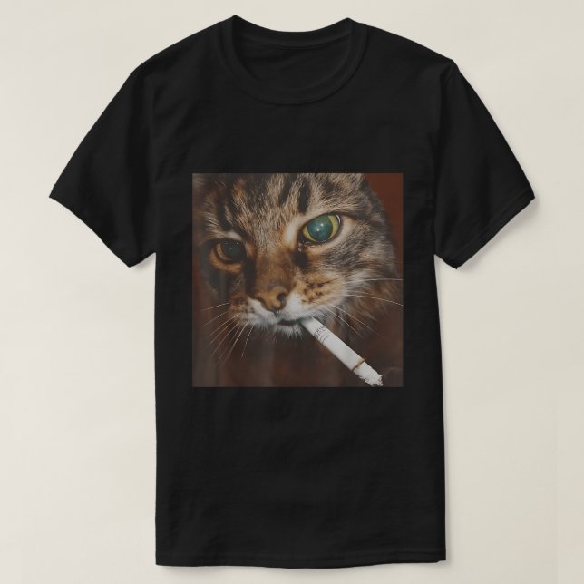 Rauchkatze T-Shirt (Design vorne)