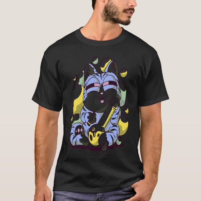 Rauchkatze T-Shirt (Vorderseite)
