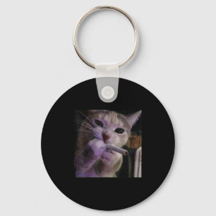 Rauchmelder, Zigarette Kätzchen Gen Z Meme, Katze Schlüsselanhänger
