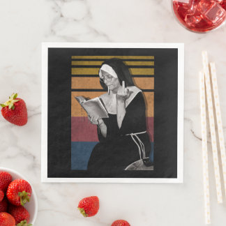 Rauchnonnen Retro-Stil Serviette