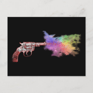 Rauchpistole der Liebe: Regenbogen: Postkarte