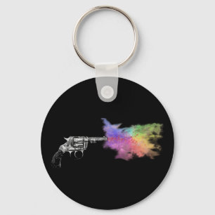 Rauchpistole der Liebe: Regenbogen: Schlüsselanhänger