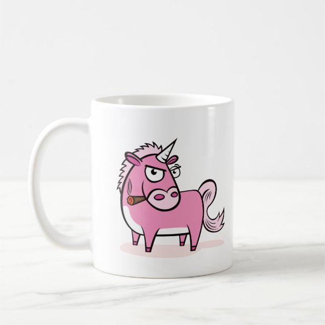 Rauchrosa Einhorn Kaffeetasse (Links)