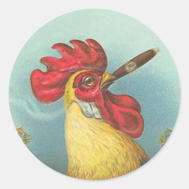 Rauchroster Runder Aufkleber (Vorderseite)