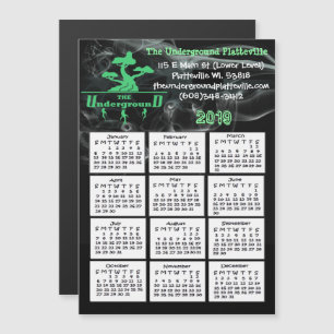 Rauchsalon Business Mini Kalender Magnet 2019