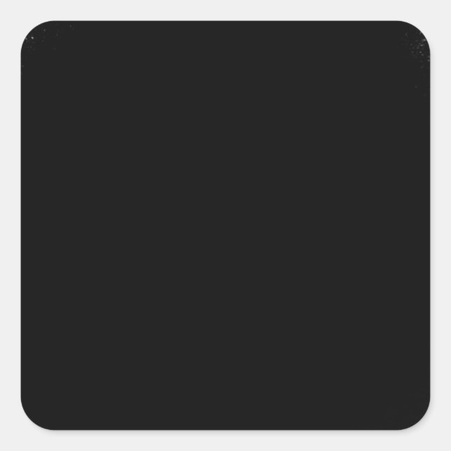 Rauchschwarz Quadratischer Aufkleber (Vorderseite)