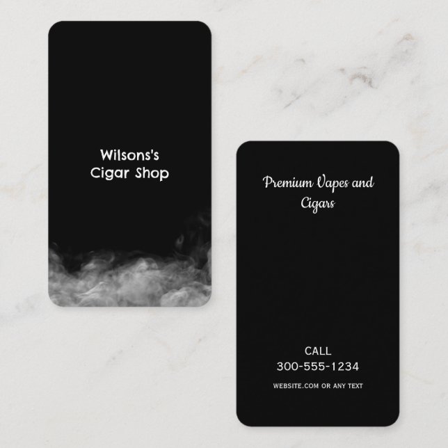 Rauchshop Vape Black Visitenkarte (Vorne/Hinten)