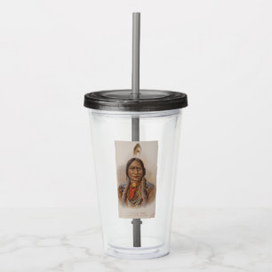 Rauchsignale: Lakota-Indianerschiff sitzt Bull Acryltrinkbecher