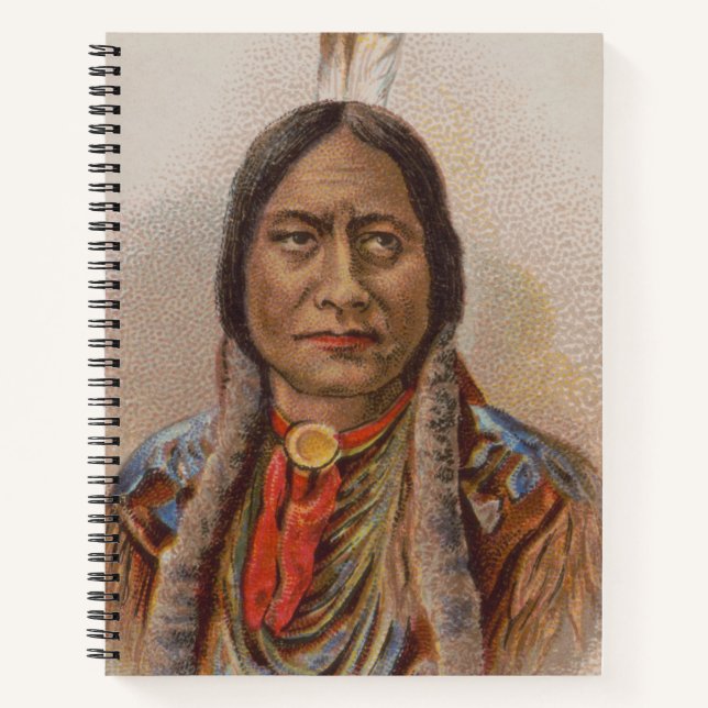Rauchsignale: Lakota-Indianerschiff sitzt Bull Notizbuch (Vorderseite)
