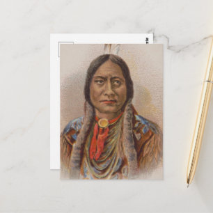 Rauchsignale: Lakota-Indianerschiff sitzt Bull Postkarte