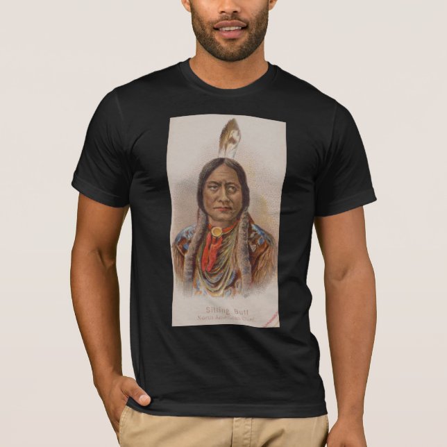 Rauchsignale: Lakota-Indianerschiff sitzt Bull T-Shirt (Vorderseite)