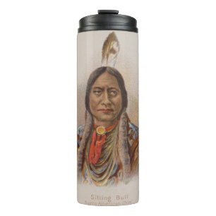 Rauchsignale: Lakota-Indianerschiff sitzt Bull Thermosbecher