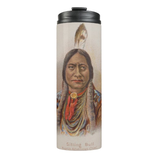 Rauchsignale: Lakota-Indianerschiff sitzt Bull Thermosbecher (Vorderseite)