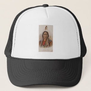 Rauchsignale: Lakota-Indianerschiff sitzt Bull Truckerkappe