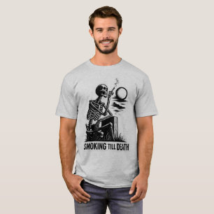 Rauchskelettsticker - Dunkle ästhetische Kunst T-Shirt