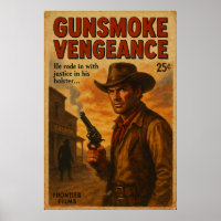 Rauchverwahrung - Vintages Western-Filmplakat