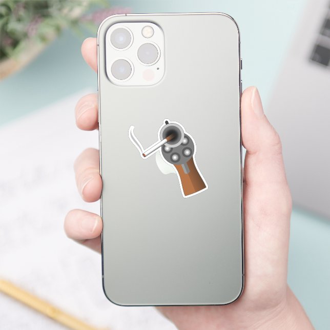 Rauchwaffe Aufkleber (Telefon)