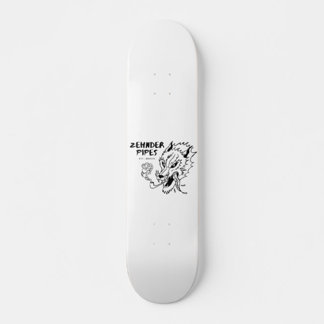 Rauchwolf-Skate Deck Skateboard (Vorne)