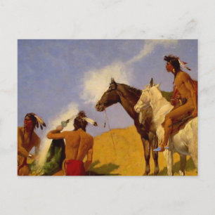 Rauchzeichen Postkarte