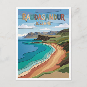 Rauðasandur Patreksfjörður Island Postkarte