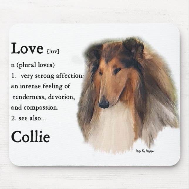 Raue Collie-Geschenke Mousepad (Vorne)