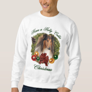 Raue Collie-Weihnachtsgeschenke Sweatshirt