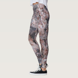 Raue Geologie-Pinkish Felsen-Beschaffenheits-Foto Leggings