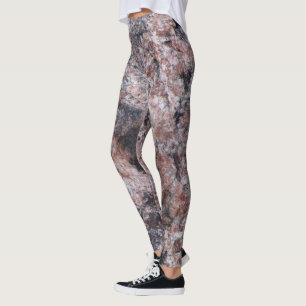 Raue Geologie-Pinkish Felsen-Beschaffenheits-Foto Leggings