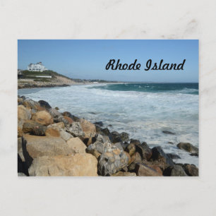raue Küste auf der Insel Rhode Postkarte