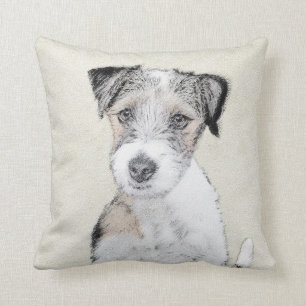 Raue Malerei Russells Terrier - ursprüngliche Kissen