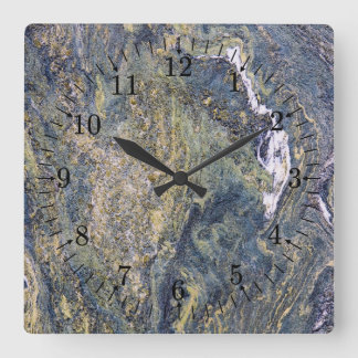 Raue Marmorwand Quadratische Wanduhr