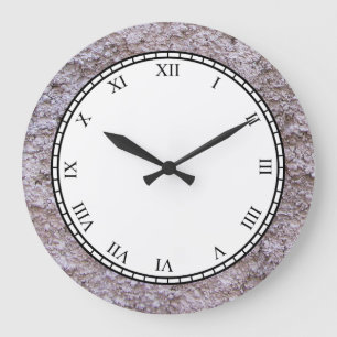 Raue rohe Beton graue Bau-Wand Große Wanduhr