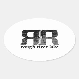 Rauer River See Ovaler Aufkleber