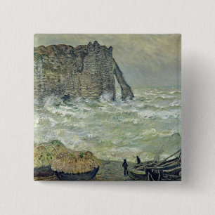 Raues Meer Claude Monets bei Etretat, 1883 Button