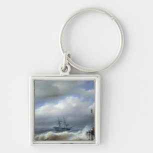 Raues Meer in stürmischem Wetter, 1846 Schlüsselanhänger