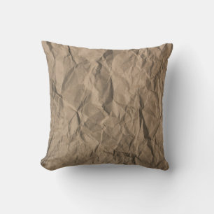 Raues zerknittertes Papier: recycelte Textur Kissen