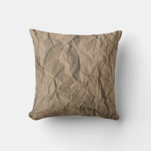 Raues zerknittertes Papier: recycelte Textur Kissen
