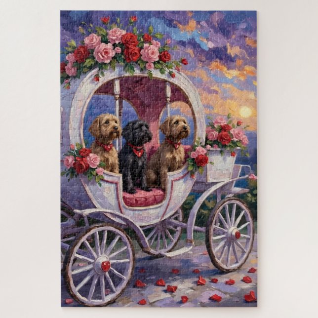 Rauhaariger Griffon Hund Valentinstag (Vertikal)