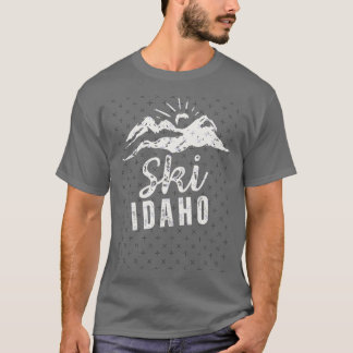 Rauhe strapazierte Ski Idaho T-Shirt