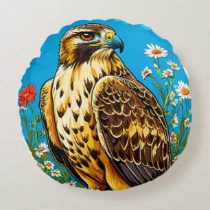 Rauhfußbussard Wildlife Raubvogel Vogel Dekorativ Rundes Kissen