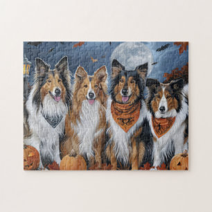 Rauhhaar Collie Halloween Gruselig