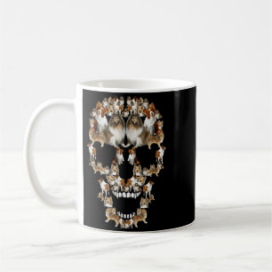 Rauhhaar Collie Hundeschädel Halloween Kostüm Hund Kaffeetasse