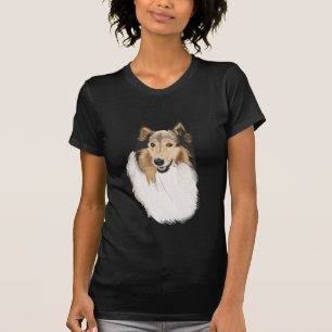 Rauhhaar Collie-Porträt T-Shirt