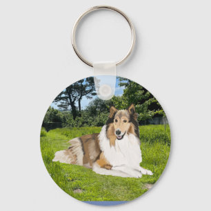 Rauhhaar Collie Schlüsselanhänger