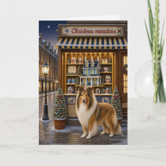 Rauhhaar Collie Urlaub Feiertagskarte