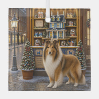 Rauhhaar Collie Urlaub Ornament Aus Glas